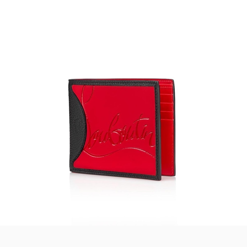 Christian Louboutin Red and Black Leather Wallet